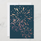 Elegante Happy New Year Gold Foil Einladung (Rückseite)