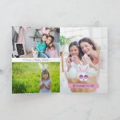 Elegante Happy Oaster Family Fotos Karte (Innenseite)