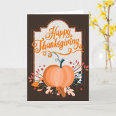 Elegante Happy Thanksgiving Card Karte (Gelbe Blume)