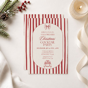 Elegante hässliche Weihnachtspullover-Weihnachts-C Einladung