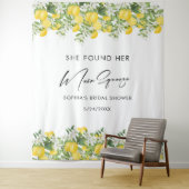 Elegante Haupt-Squeeze-Brautparty Foto Hintergrund Wandteppich (Beispiel)