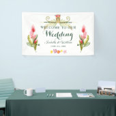 Elegante hawaiische Tiki tropische Sommer-Hochzeit Banner (Messeveranstaltung)