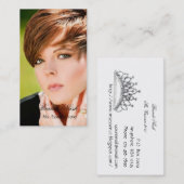 Elegante Headshot-Visitenkarte Visitenkarte (Vorne/Hinten)