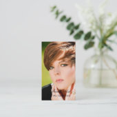 Elegante Headshot-Visitenkarte Visitenkarte (Stehend Vorderseite)