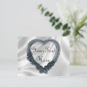 Elegante Heart Frame Postkarten (Stehend Vorderseite)