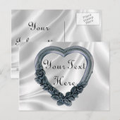 Elegante Heart Frame Postkarten (Vorne/Hinten)