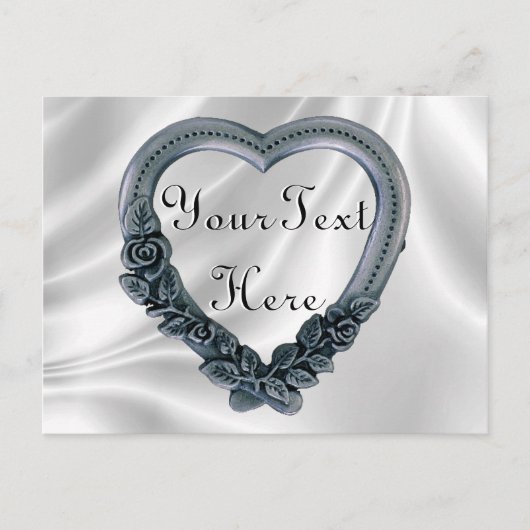 Elegante Heart Frame Postkarten (Vorderseite)