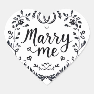 Elegante Heart Wedding Sticker 💍 "Marry Me" 👰