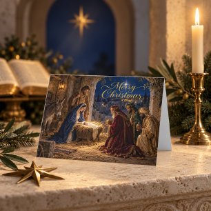 Elegante Heiligen Drei Könige Weihnachten Karte