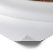 Elegante heiße Kakao mit Milk Foam Latte Art Poster (Ecke)