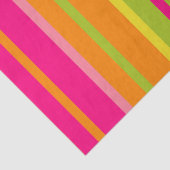 Elegante, heiße Rosa, Zitronengrün und orange Stre Seidenpapier (Detail)