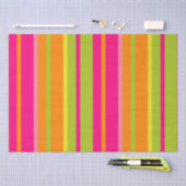 Elegante, heiße Rosa, Zitronengrün und orange Stre Seidenpapier (Handwerk)