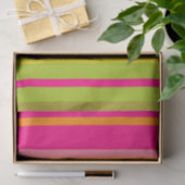 Elegante, heiße Rosa, Zitronengrün und orange Stre Seidenpapier (Geschenk)