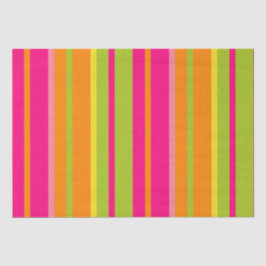 Elegante, heiße Rosa, Zitronengrün und orange Stre Seidenpapier