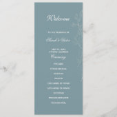 Elegante hellblaue doppelseitige Programmkarte Programm (Vorderseite)