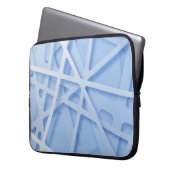 Elegante, hellblaue geometrische Formen Laptopschutzhülle (Vorderseite Links)
