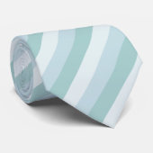 Elegante, hellblaue, grüne Streifenvorlage Krawatte (Gerollt)