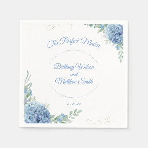 Elegante hellblaue, maßgeschneiderte Hochzeitsnapk Serviette