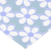 Elegante hellblaue und weiße Blume Tischdecke (Schrägansicht)