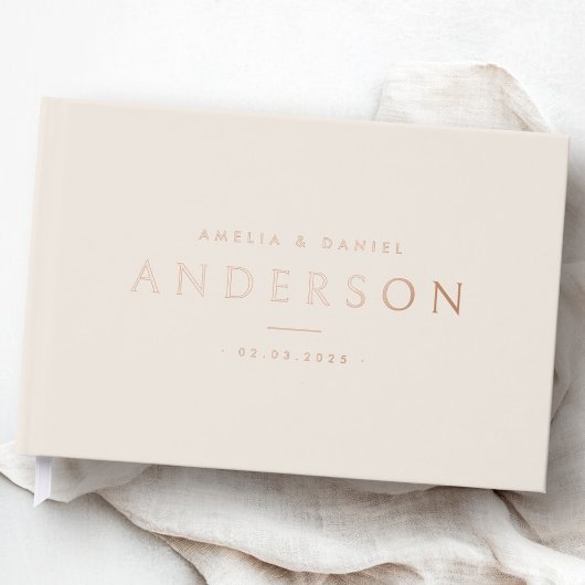Elegante hellbraune Namen für Hochzeiten datieren Gästebuch
