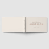 Elegante hellbraune Namen für Hochzeiten datieren Gästebuch (Voll)