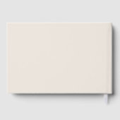 Elegante hellbraune Namen für Hochzeiten datieren Gästebuch (Rückseite)