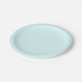 Elegante, helle blaue Papierplatte Pappteller (Schrägansicht)