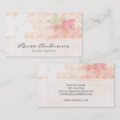 Elegante helle Blume Visitenkarte (Vorne/Hinten)