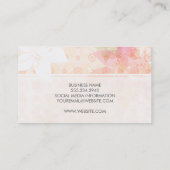 Elegante helle Blume Visitenkarte (Rückseite)