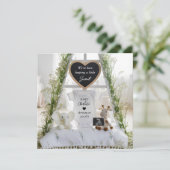 Elegante helle Blumenschwangerschaft Einladung (Stehend Vorderseite)