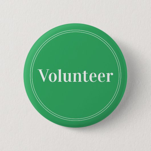 Elegante, helle, grüne Button-Back-Volunteer-Taste Button (Vorderseite)