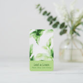 Elegante helle grüne Wasserfarbenleafy Botanisch Visitenkarte (Stehend Vorderseite)