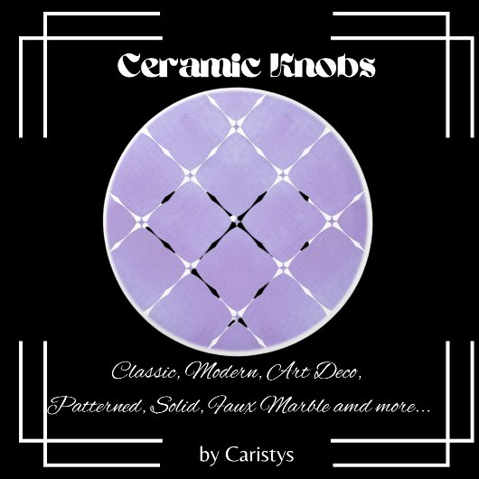 Elegante, helle Mauve & White Plätze Keramikknauf