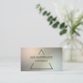 Elegante helle moderne pyramide Visitenkarten Visitenkarte (Stehend Vorderseite)