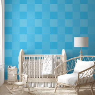 Elegante helle Pastel Sky Blue Checkered Squares Tapete