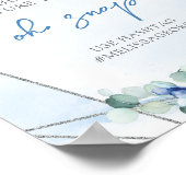 Elegante helle pastellblaue Blumen und Salbei oh S Poster (Ecke)