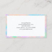elegante, helle Pastellfarbe Visitenkarte (Rückseite)