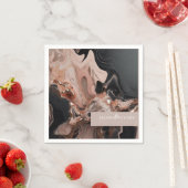 Elegante helle Taupe Marble Textur Einladung Serviette (Beispiel)