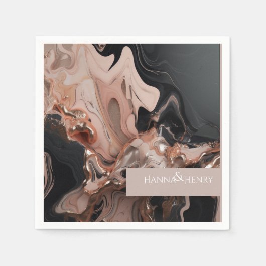 Elegante helle Taupe Marble Textur Einladung Serviette (Vorderseite)