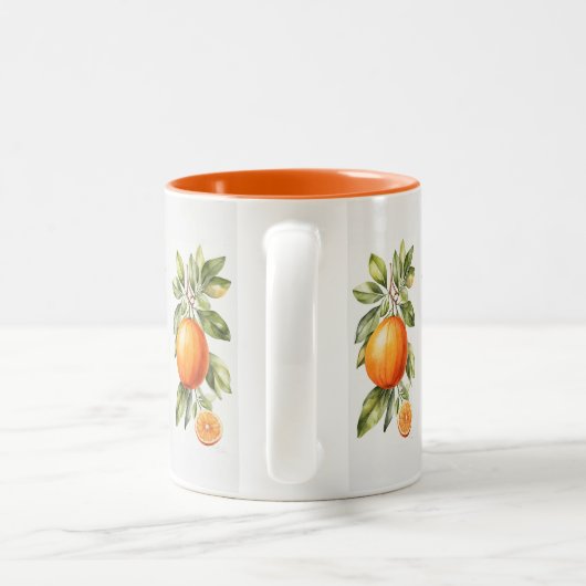 Elegante, helle Wasserfarbe Orange Tasse (Henkel)