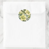Elegante Hellebore-Blume Runder Aufkleber (Tasche)
