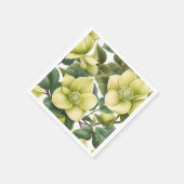 Elegante Hellebore-Blume Serviette (Ecke)