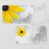 elegante, hellgelbe Blume auf grauem Wasser Visitenkarte (Vorne/Hinten)