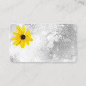elegante, hellgelbe Blume auf grauem Wasser Visitenkarte (Rückseite)
