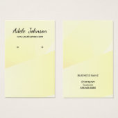 Elegante hellgelbe geometrische Ohrenkarte (Vorne & Hinten)