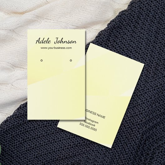 Elegante hellgelbe geometrische Ohrenkarte