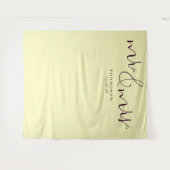 Elegante hellgelbe Kalligrafie Wandteppich (Vorderseite (Horizontal))