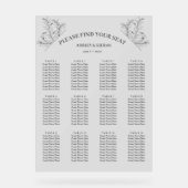 Elegante, hellgraue Sitzkarte Acrylschild (Vorderseite)