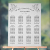 Elegante, hellgraue Sitzkarte Acrylschild (Neutral)