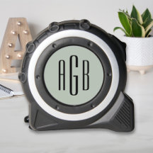 Elegante hellgrüne 3-Buchstaben-Monogramm-Initiale
